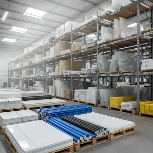 Variedade de materiais plásticos de engenharia